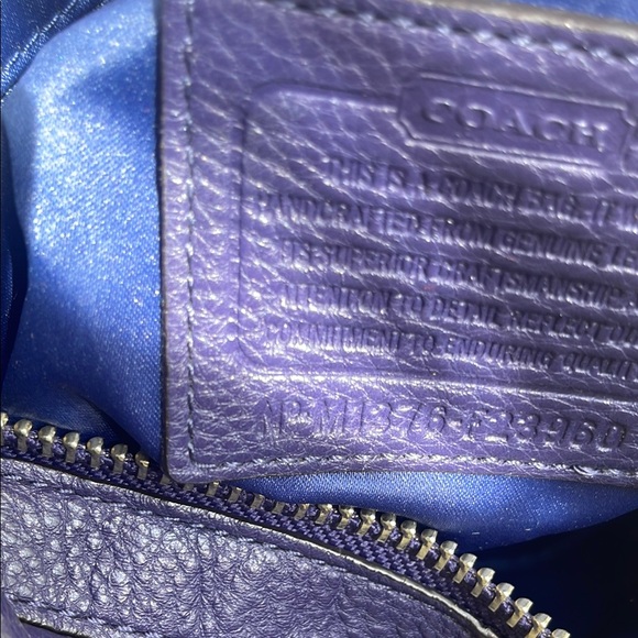 Coach Purple Leather Hobo Bag - Picture 5 of 6